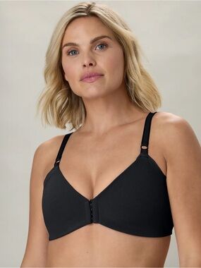 WonderBra Easyfit Wirefree Front Close Bra Black Size 40D NWT Lightweight
